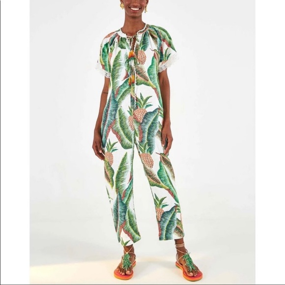 FARM Rio Pants - NWT Farm Rio forest palm linen jumpsuit.
